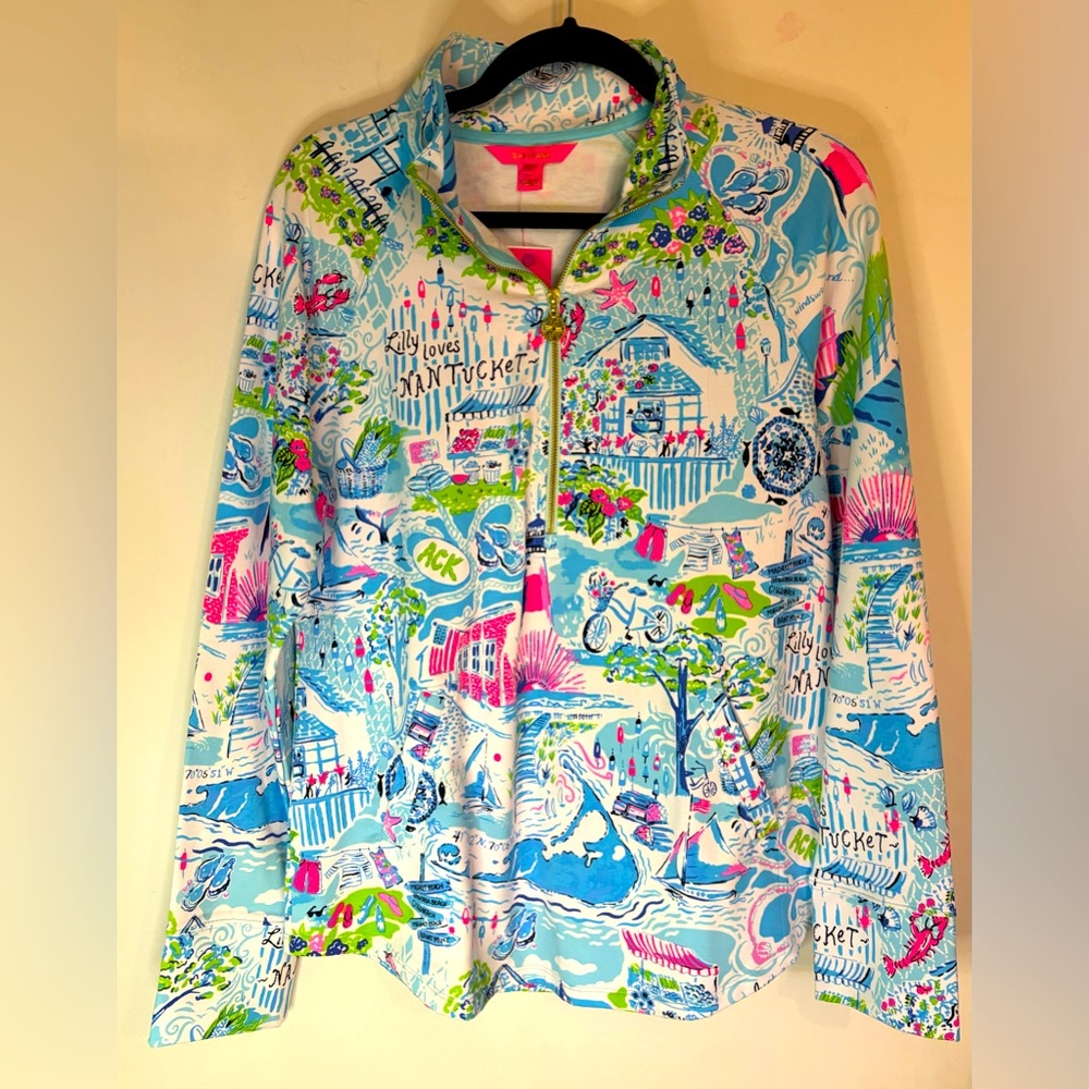 NWT Lilly Pulitzer Nantucket popover sweatshirt (no longer made) Sz Med Pink